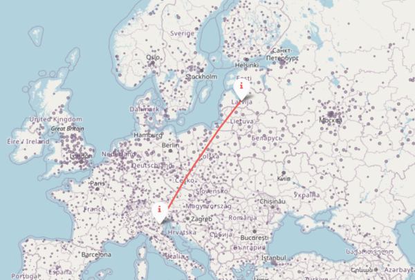 Karte, kura informē par klimatu pasaulē 2080. gadā