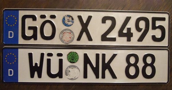 Transportlīdzekļu numuru zīmju karte Eiropai