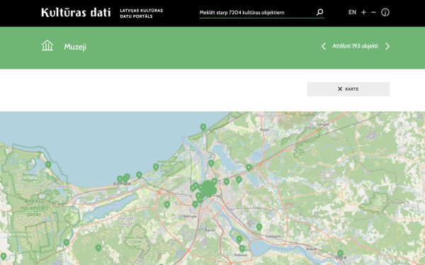 Latvijas muzeju karte