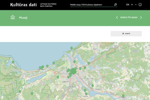 Latvijas muzeju karte